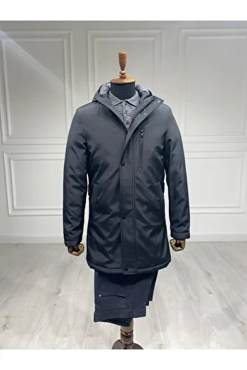 Sarar Hooded Black Coat
