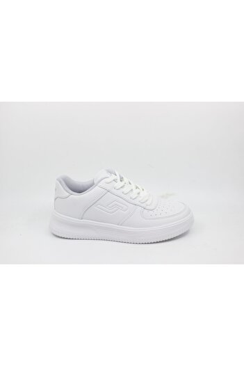 Jump 22233 Unisex White Lace-Up Sports Shoes