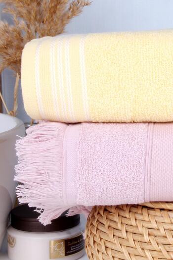 Baveno 100% Cotton Set of 2 Colorful 50x70 Hand/Face Towels