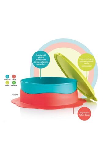 Tupperware My First Plate Food Bowl for Microwave Hsgl