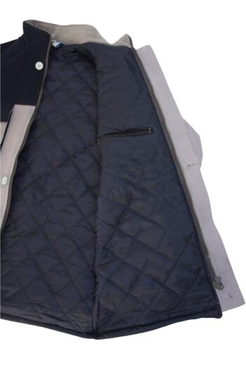 Uniprom Ανδρικό μπουφάν σε γκρι Navy Blue με υφασμάτινη επένδυση