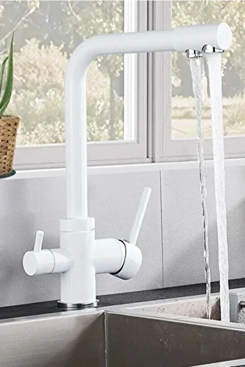 HMS White Purified 3 Way Kitchen Sink Faucet