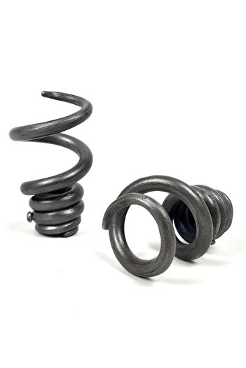 Binbirreyon Rustic Curtain Pipe Head Set of 2 Spiral Steel 19mm Kd014