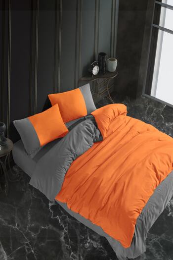 Always Cotton Ranforce Sheet Elastic Double Double Sided Duvet Cover Set