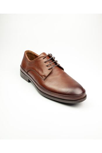 JAMES FRANCO 4000 Large Size Tan Leather Classic Men's Shoes