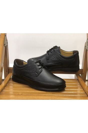Banner Genuine Leather Men's Stringed Dad Diabeta Comfort Full Orthopedic Shoes