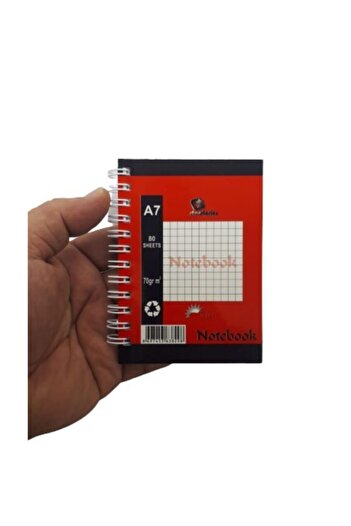 FİYPER 3-Piece Spiral Notebook Pocket Size 80 Sheets Checkered