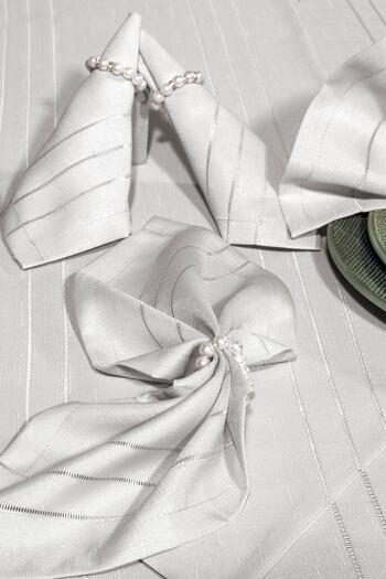 BİRHOME Luxury Colber Tablecloth Set for 12 People Colber (grey)