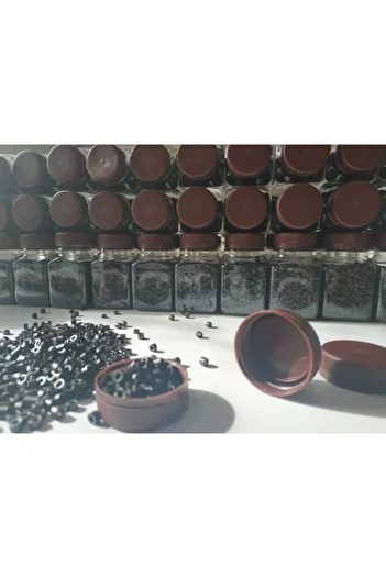 cosmeticsdeppo Silicone Hair Welding Beads (1,000 Pieces) Dark Brown No:3