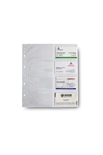 2K Business Card Album Refill 8 Rows 192 Card Holders 238 Transparent 22x25,5 Cm