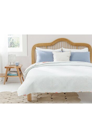 English Home Boho Flowers Single Double Sided Bedspread 160X220 cm Red