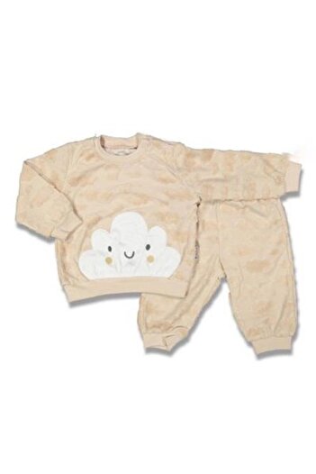 Necix's Baby Beige Embossed Cloud Soft Double Set