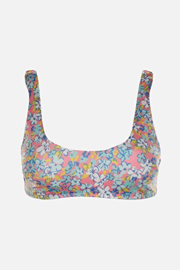 Trendyol Collection Floral Patterned Bandeau Bikini Top TBESS22BU0102