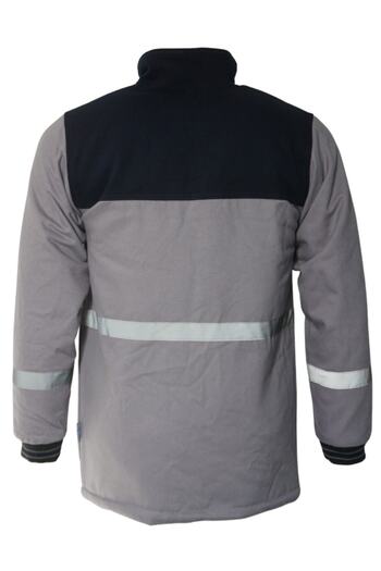 Uniprom Gray Navy Blue Men's Jacket with Fabric Lining