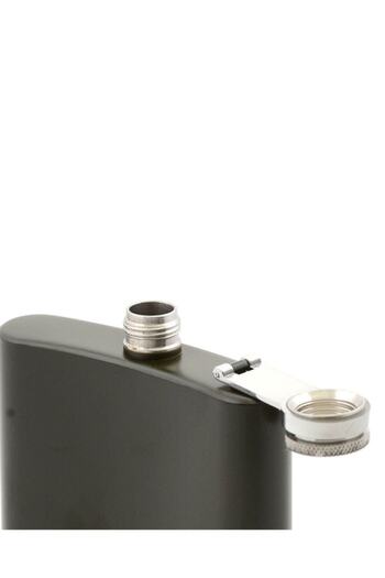 SARFEX Black Stainless Steel Flask - 6 Oz (177 Ml) Liquor Whiskey Cognac Alcohol Bottle