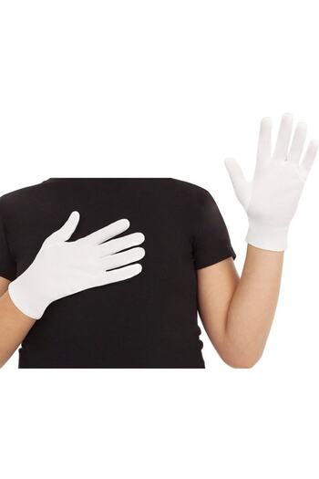 AXE SPORTSWEAR Children's White & Band & Pantomime & Performance & Ceremony Gloves