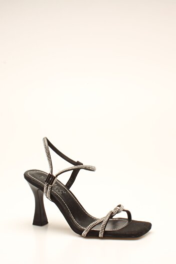 ROVIGO Black Suede Stoned Women's Heels