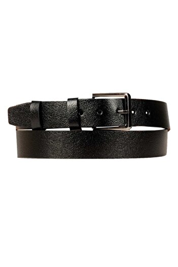 ModeXL Mode XL Men's Belt 4cm Medium Leather Belt 4252 Black