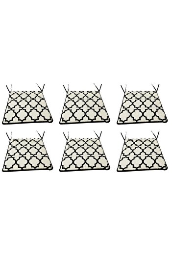 Vip Home Concept Chair Cushion Eco Zippered with Sponge - 6 Pieces