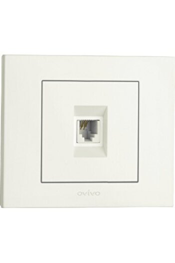 OVİVO Grano White Numeris Telephone Socket Module+cover (frameless)