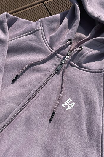 Eazy Co Γυναικεία Basic Mauve Light Lilac Elastic Premium Σετ χειμερινής φόρμας