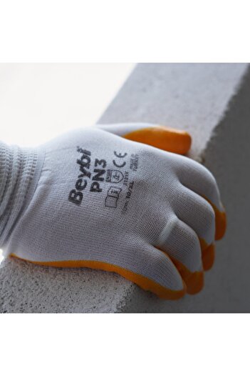 Beybi Yellow Work Gloves Durable and Long Service Life Pn3''12 Pairs''