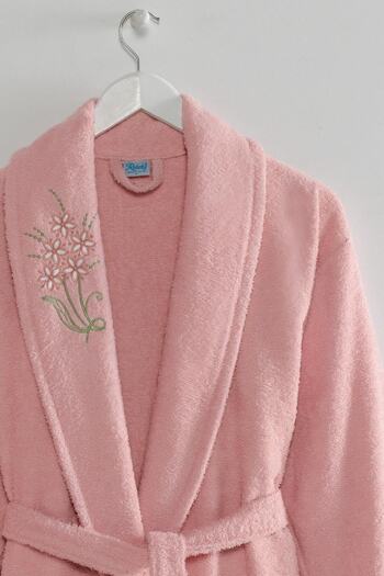 Valezium Set of 2 Cotton Embroidered Towels Bathrobes
