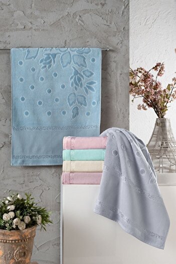 Fiesta 30x50 Assortment of 6 Etamin Jacquard Canvas Embroidered Kitchen Towels