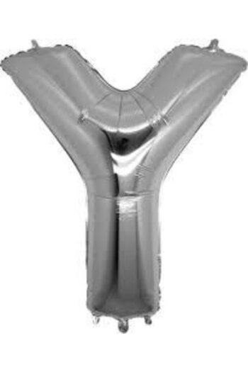 ikm balon 16'inch 36 Cm Foil Balloon Silver Gray Color Letter Y