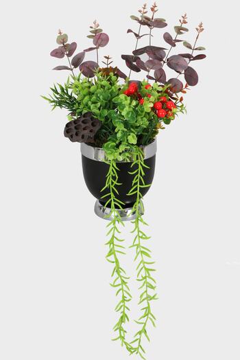 Yapay Çiçek Deposu Luxury Artificial Flower Arrangement in Metal Vase Almaty
