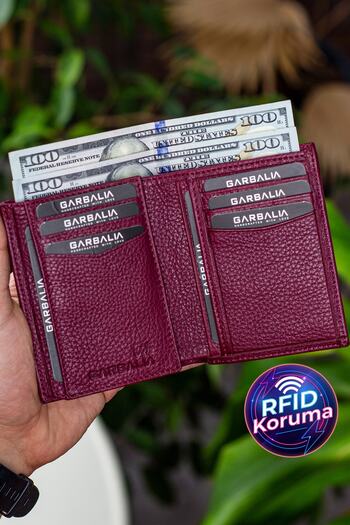 Garbalia Men's Burgundy Kevin Genuine Leather Wallet