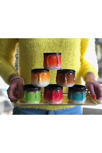 MeGgDecor Adler Colored Cup of 6