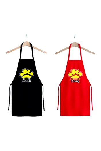 enmalife Chef Hat Kitchen Apron Set of 2