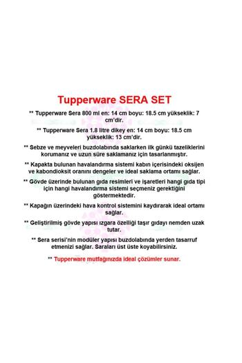 Tupperware Greenhouse Set of 2 Vegetable Fruit Storage Container 1.8 Lt-800 ml