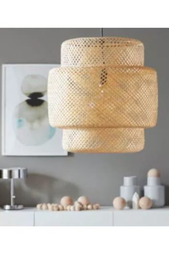 IKEA Sinnerlig Sarkıt Lamba Bambu Avize 50 Cm