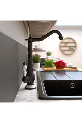 Fause Rustic Sink Faucet Vintage Black Kte100-b