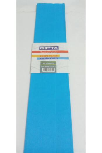 Gıpta Renkli Krapon Kağıdı ( 50*200 ) (10 Adet Açık Mavi)
