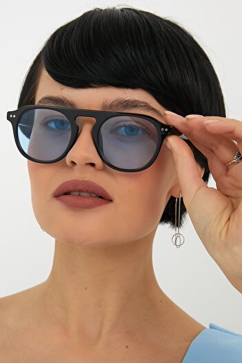 ModaLand Mh 8890 Light Frame Blue Glass Unisex Sunglasses