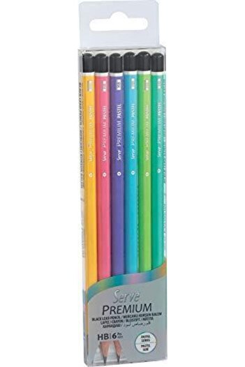 Serve Brand: Premium Kursun Pencil Pastel 6Li Pet Category: Pencils