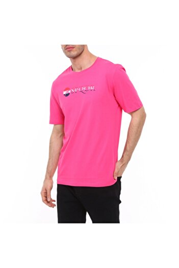 raru Ανδρικό μπλουζάκι από 100% βαμβάκι S.p.q.o.r Arve Fuchsia