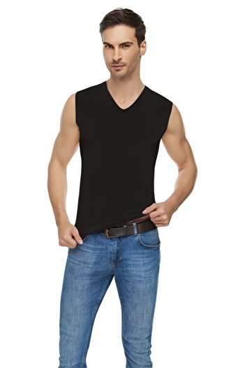 Tutku Elit Men's Zero Sleeve V-Neck Undershirt