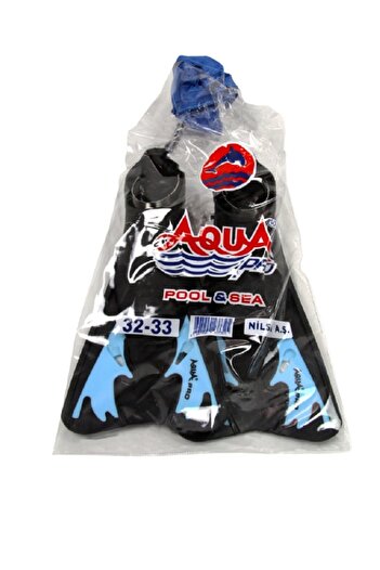 Miajima Sea Pool Swimming Fins Number 32/33 Short Aqua Pro Fins Blue