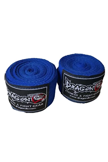 Dragondo Bandaj pentru box și kick-box 3,5 metri Bandaj înveliș albastru