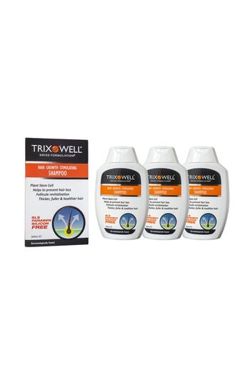Trixowell Herbal Shampoo - Anti-Hair Loss, Paraben and Silicone Free, 3 Boxes