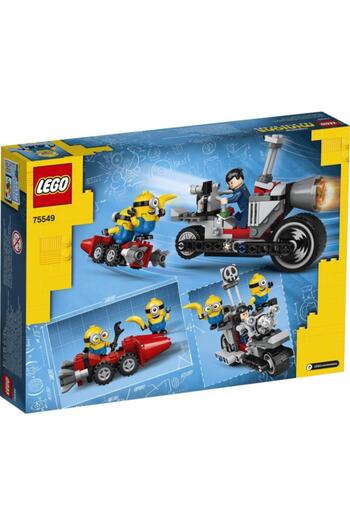 LEGO Unstoppable Minions Motorcycle Tracking - Bob, Stuart and Gru Figures (75549)