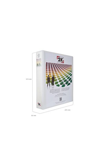 2K 5 Cm Company Presentation and Document Folder with 2 Rings, Inner and Outer Transparent Pockets (350 Sheets)
