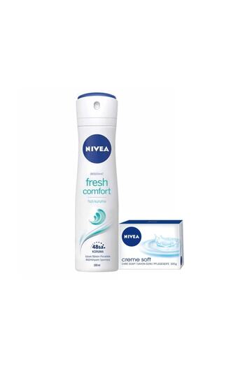 NIVEA Fresh Deodorant Comfort 150 Ml + Creme Soft Sabun 100 gr Set
