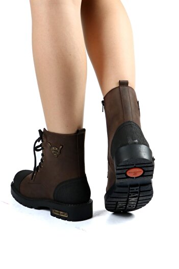 Hammer Jack Γυναικείες μπότες Nubuck σε καφέ χρώμα