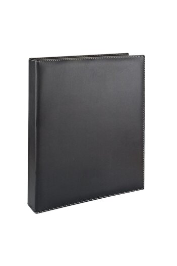 2K Indexed Business Card Holder with Faux Leather Mechanism, 10 Compartments, 500 Card Capacity