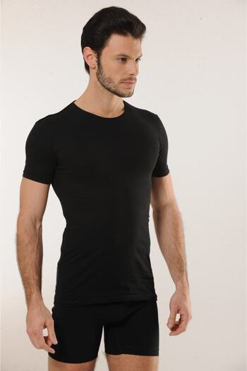 Hmd Men's Cotton Black Crew Neck Tank & Lycra Comfortable Texture